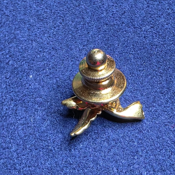 Gold Hummingbird Bird Mini Lapel Tie Pin 632 - Picture 2 of 3